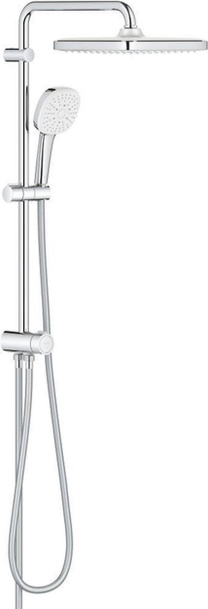 GROHE Tempesta 250 Cube Douchesysteem - zonder kraan - hoofddouche - 25cm - vierkante handdouche - 3 straalsoorten - met omstel - chroom