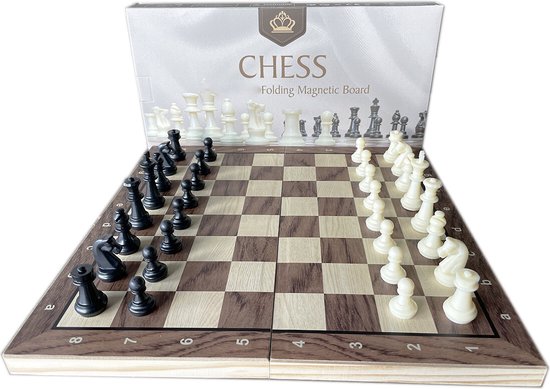 Schaakbord - Chess - magnetisch opvouwbaar bord - schaakspel 30CM