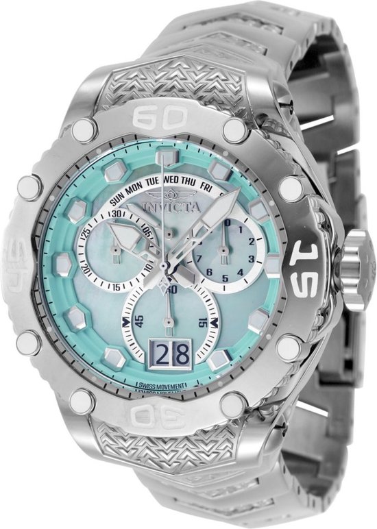 Invicta Aviator 22973 Heren Horloge Waterdicht Analoog Quartz Uurwerk Roestvrij Staal Met Grijze Wijzerplaat 45mm 1403527547