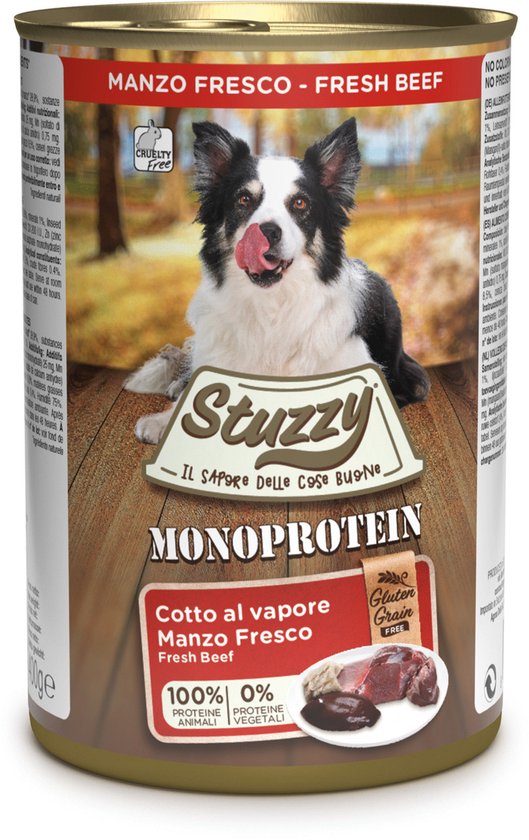 Stuzzy Monoproteïn Rund - Hond - Natvoer - Volledig voer - 6 x 400 gr