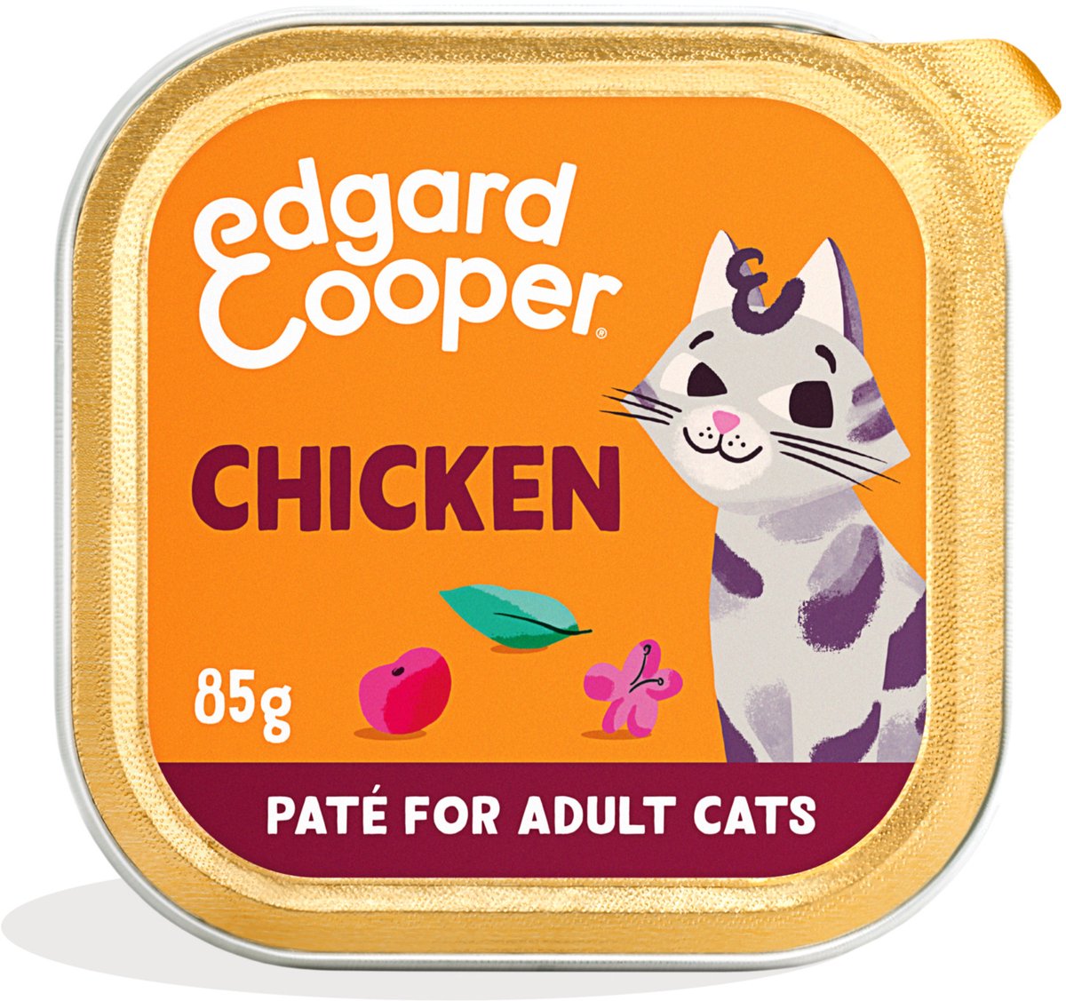 Edgard&Cooper Kattenvoer Adult Pate Kip 85 gr