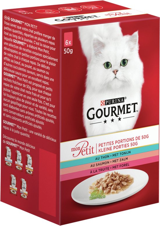 Gourmet Mon Petit - Vis - Kattenvoer - 6 x 50 g