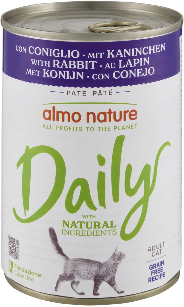 6x400g Konijn Almo Nature Daily Menu Kattenvoer