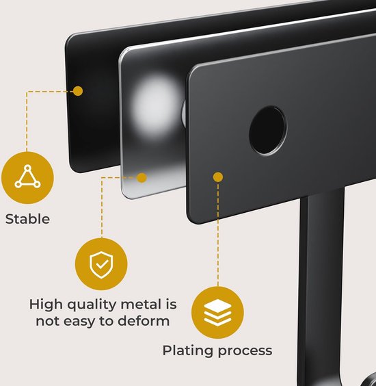 Metalen Wandsleutelhanger Met 7 Haken - Zwart, Kat Design, Praktische Sleutelorganizer Voor Entree