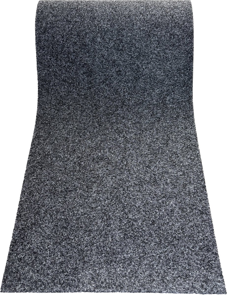 JYG Tapijtloper - Keukenloper - 50x400cm - STAR antraciet - 50cm breed - variabele lengtes - antislip - carpetrunner - traploper onderhoudsvriendelijk - vloerkleed - op maat - vloerkleed hal - tapijt inkom - kitchenrunner
