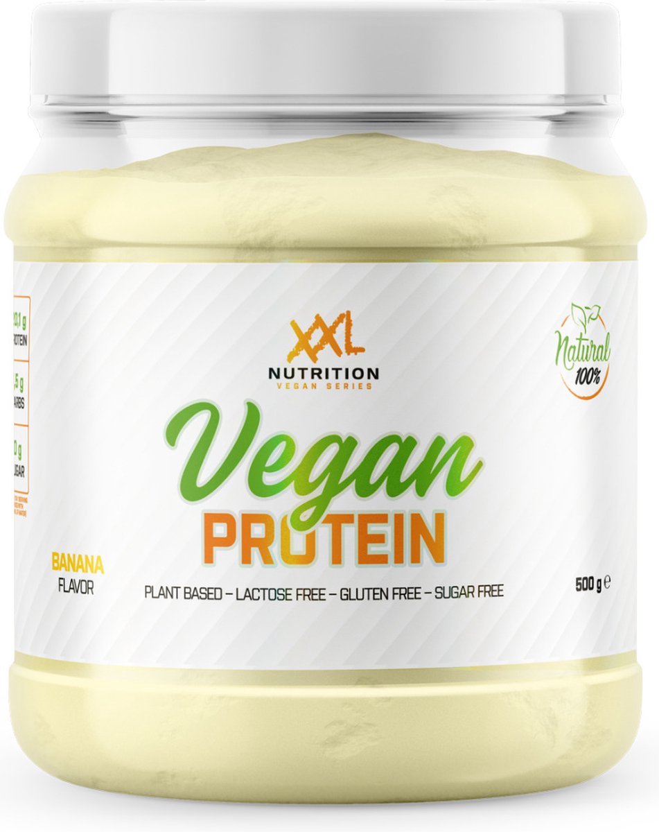 Goedkoopste XXL Nutrition - Vegan Protein - Tot 20 Gram Eiwit - Eiwitshake, Erwten Eiwit Isolaat - Eiwitpoeder, Proteďne - 100 Natuurlijk & Plantaardig - Diverse Smaken - Banaan - 500 gram (20 shakes