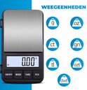 Balance numérique avec écran 0,00g et icônes d'unités de pesage (g, oz, ct, gn, tl, ozt, dwt).