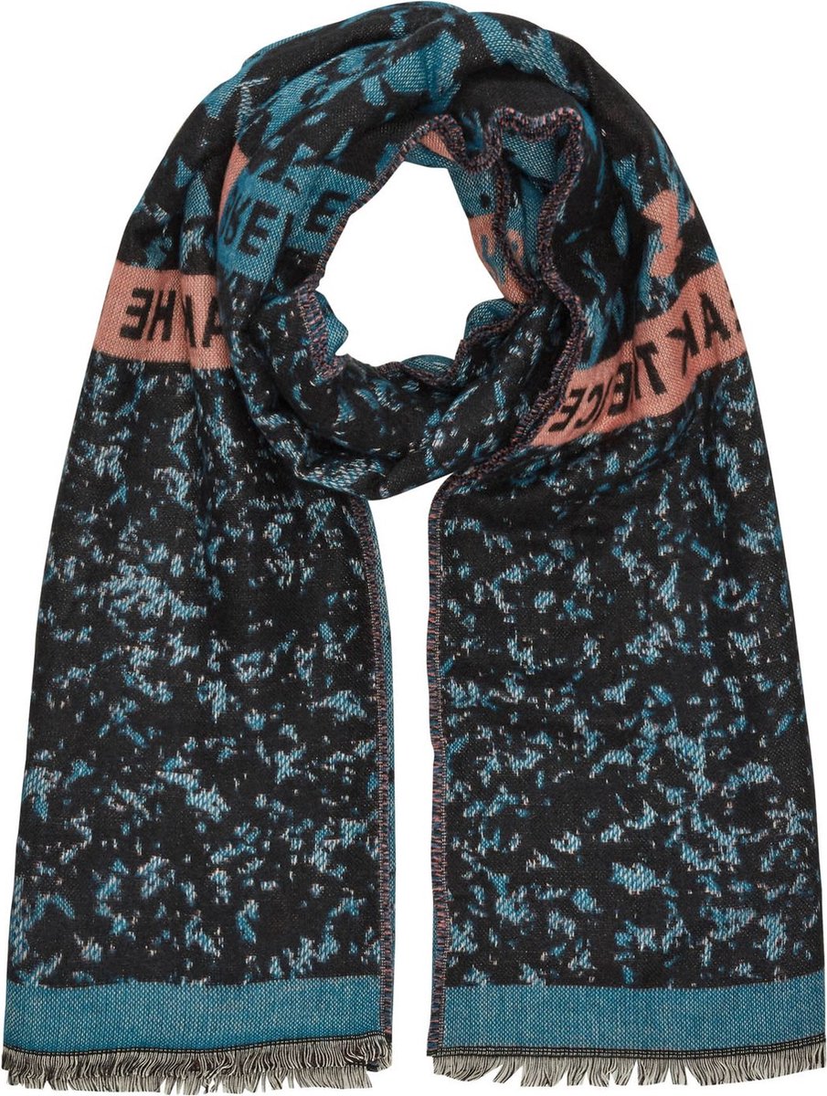 s.Oliver Sjaal Scarf Petrol Multicolore Blauw Paars