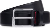 HUGO Leren Riem Glonn Sz35 Leather Belt W115 Black Zwart