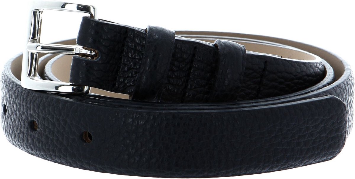 abro Leren Riem Leather Adria Basic Belt W95 Black / Nickel Zwart