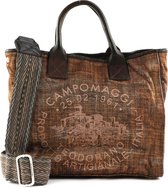 CAMPOMAGGI Handtas Schoudertas Oberon Shopping Bag Beige + T / Moro + St.Marrone Bruine