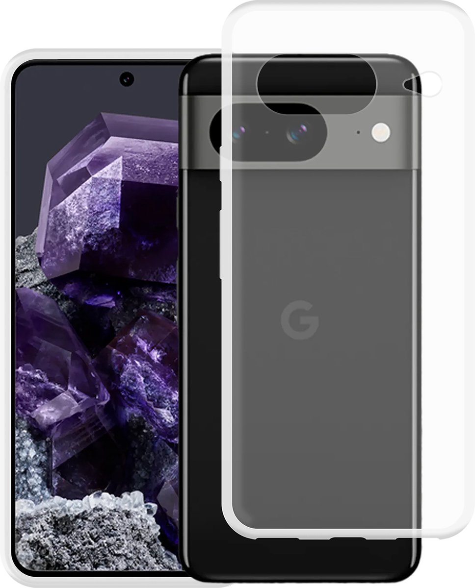 Cazy hoesje geschikt voor Google Pixel 8 Hoesje Siliconen - Flexibele Case - Transparant