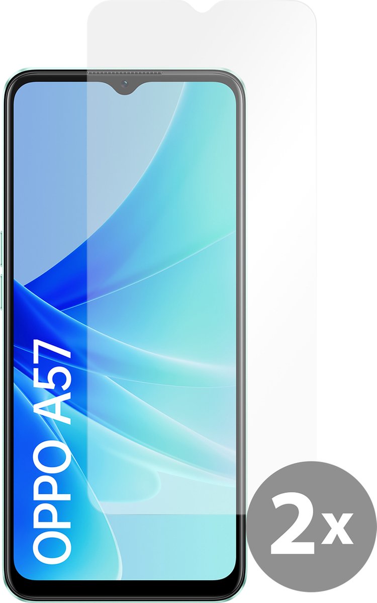 Cazy screenprotector geschikt voor OPPO A57 - Screenprotector Gehard Glas - 2 Stuks