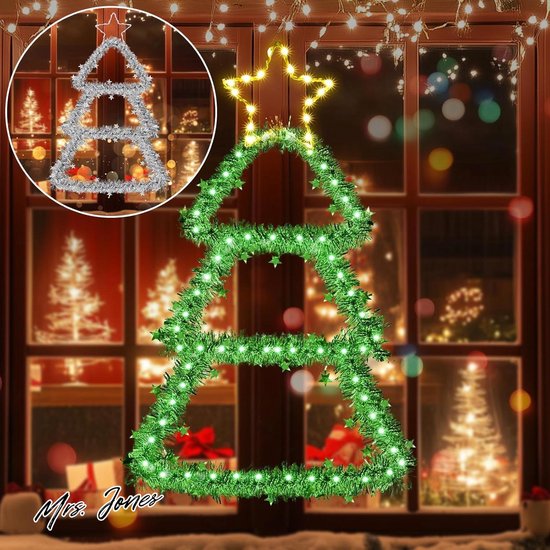 Sneeuwvlok met verlichting | Konstsmide | 40 cm (24 leds, Timer, Batterij, Binnen/Buiten) Konstsmide