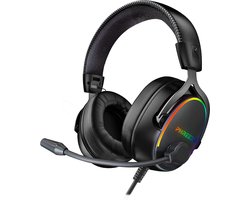 Phreeze GH5 Game Headset met Flexibele Microfoon & RGB Verlichting - Koptelefoon met Draad - Gaming Headsets - Geschikt voor PC / PS5 / PS4 / Switch / Xbox