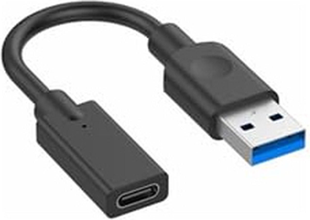 Hamlet XADU3-UCF01 USB-kabel USB 3.2 Gen 1 (3.1 Gen 1) 0,1 m USB A USB C Zwart