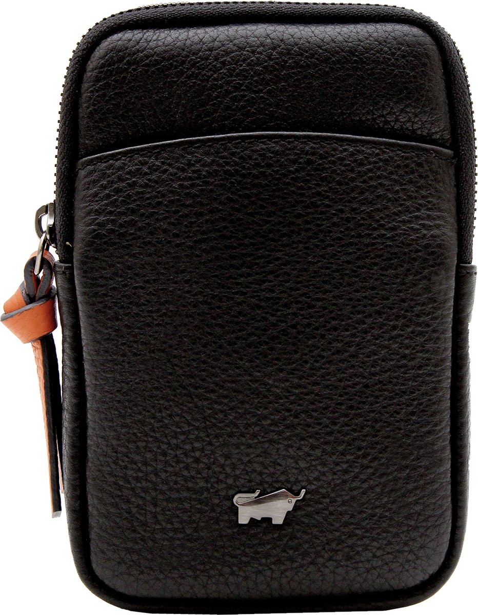 Braun Büffel Schoudertas Telefoontasje Novara Phone Pouch Black Zwart