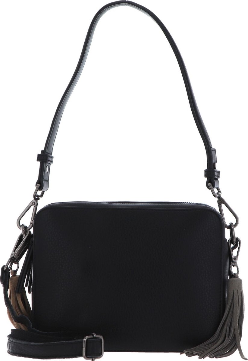 FREDsBRUDER Leren Schoudertas Selma Camera Bag Black Zwart