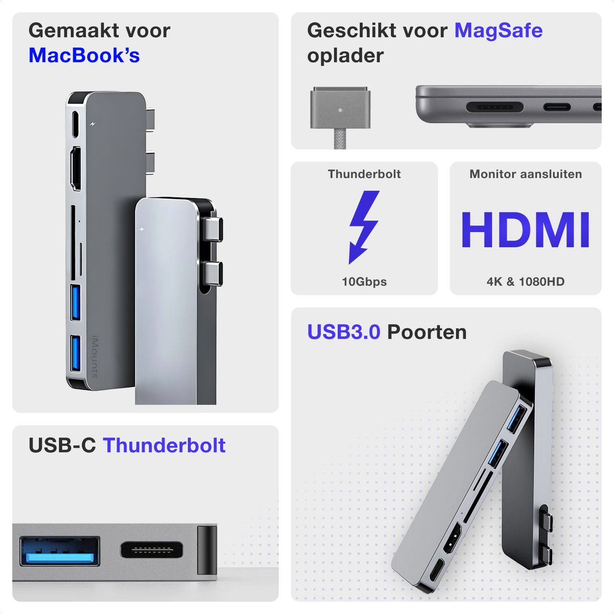 iMounts MacBook USB-C Hub thumbnail 2