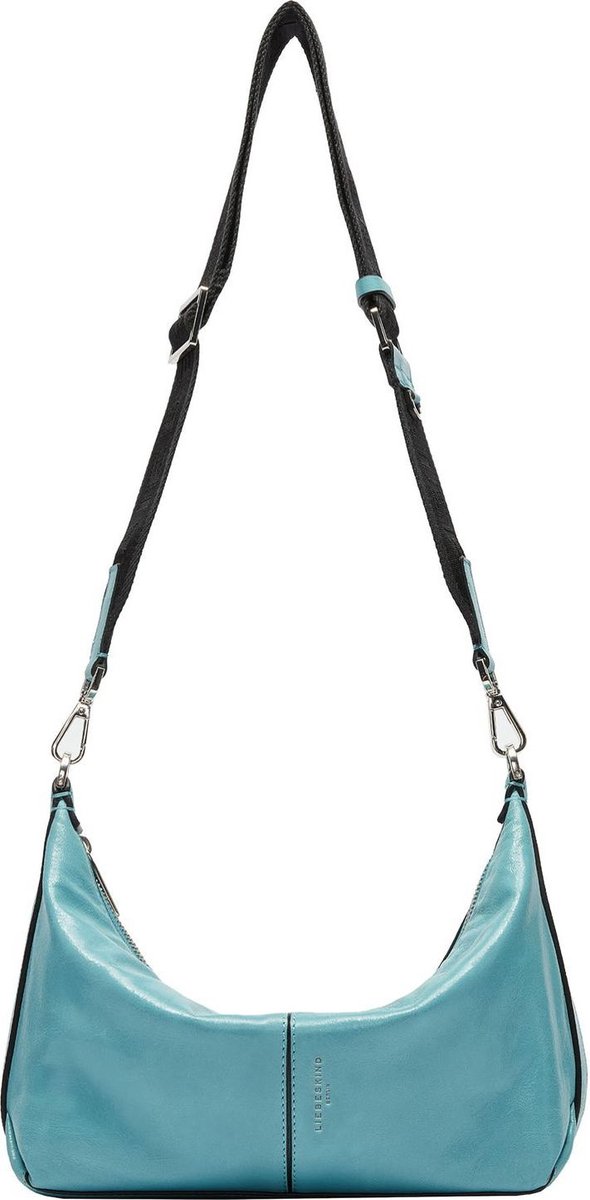 LIEBESKIND BERLIN Leren Schoudertas Paris 4 Lamb SF Verna Hobo Bag Petrol Blue Lichtblauw