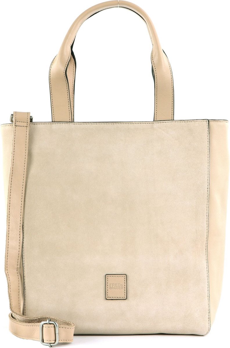 FREDsBRUDER Leren Schoudertas Kelia Shopper Beige
