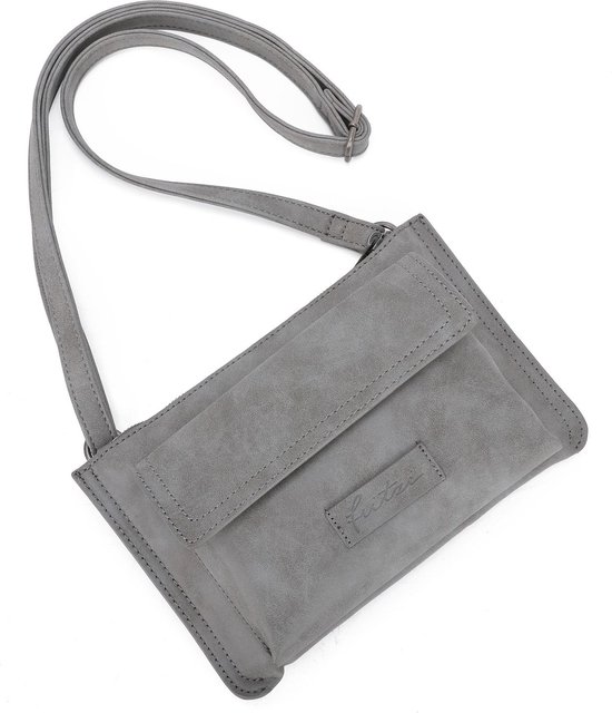 Fritzi aus Preußen Sac à épaule bandoulière Vintage Fritzi45 Crossbody Rock Gris
