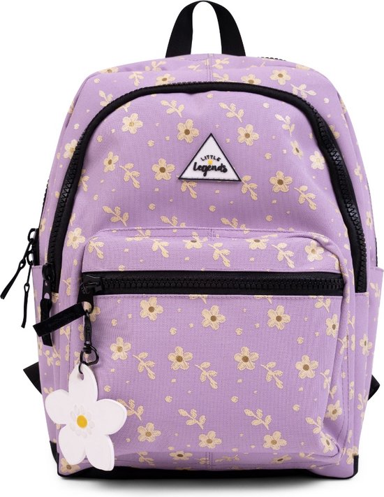 LITTLE LEGENDS BACKPACK L LILA FLOWER Kinder Rugzak / Schooltas kinderen Meisje rugtas school met print - Lila - One Size - (6094155552532)