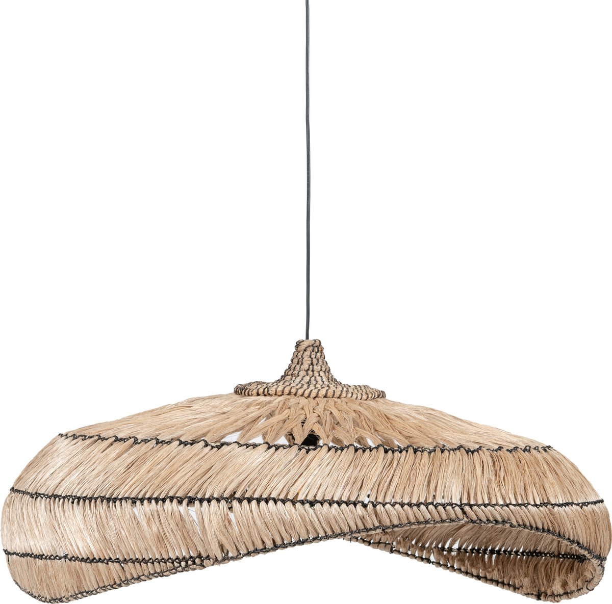 Abaca organische hanglamp - middelgroot - moderne sfeervolle hanglamp - sfeer verlichting - traditioneel handgemaakt - premium kwaliteit - diameter 92 cm