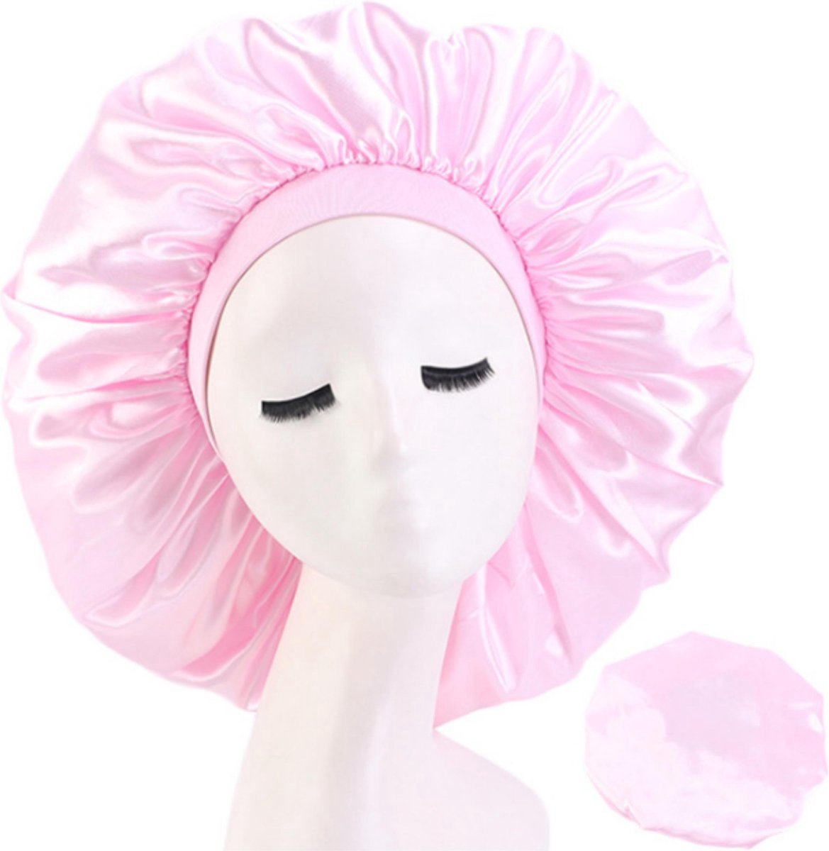 Satijnen Slaapmuts - Satijnzacht en Stijlvol - Nachtelijk Comfort voor Dames en Volwassenen - Roze