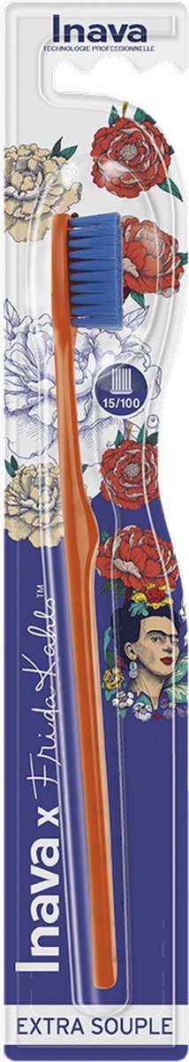 Inava x Frida Kahlo Extra Zachte Tandenborstel 15/100 (Kleur : Oranje)