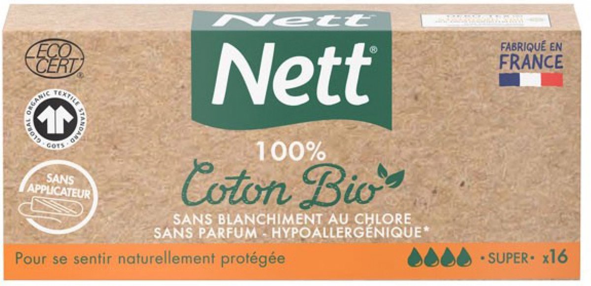 Nett 100% Organisch Katoen 16 Super Pads