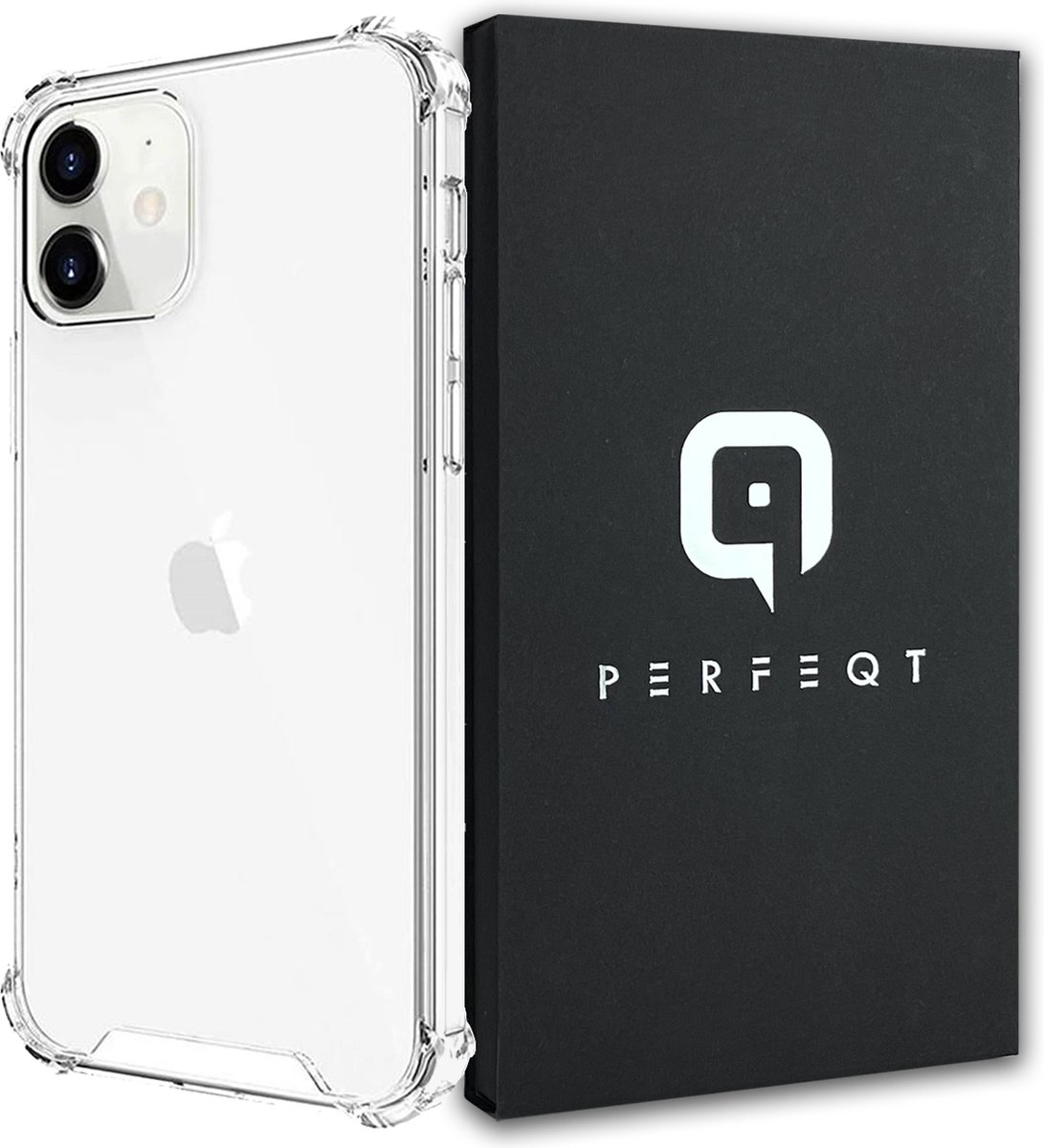 Perfeqt geschikt voor iPhone 12 mini Transparant Shockproof Doorzichtig Siliconen Clear hoesje (3 stuks)