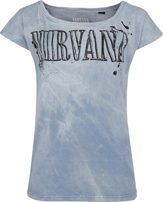 T-shirt Nirvana In Utero Collage bleu clair L en Katoen - Produits dérivés du groupe, Groupes