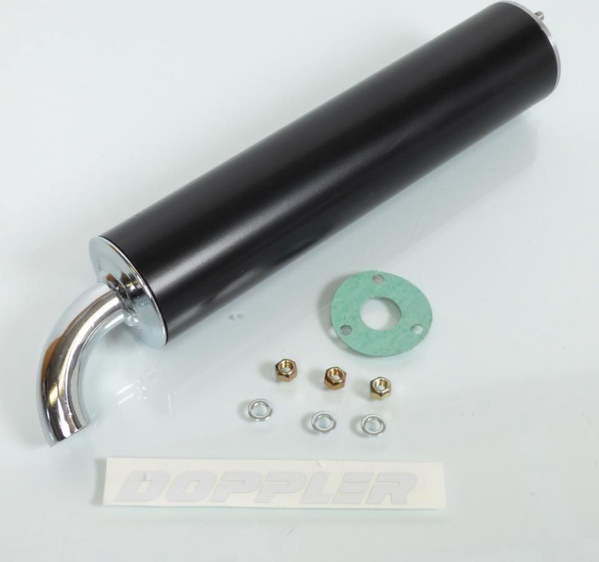 doppler uitlaat demper voor mbk 50 spirit scooter doppler s3r zwart nieuw