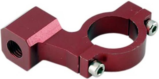 Collier support de rétroviseur Tun'R pour moto scooter alu rouge M8 pas 125 standard