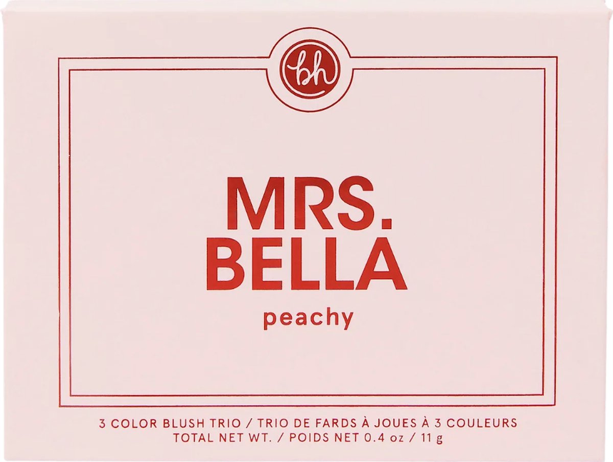 BH Cosmetics x Mrs Bella Rogue Trio Peachy | 3-in-1 Gezichtspalet | Blush & Contour | Warme Perziktinten | Vegan & Dierproefvrij