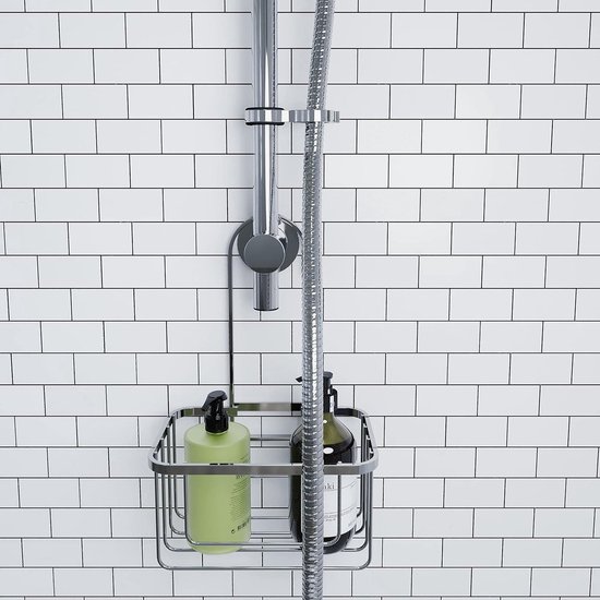 Foto: Ecorain glijstang voor regendoucheset met hoofddouche en handdouche 129 cm glijstang van roestvrij staal rvs ss 304 verstelbare douchekophouder 2 jaar garantie chroom