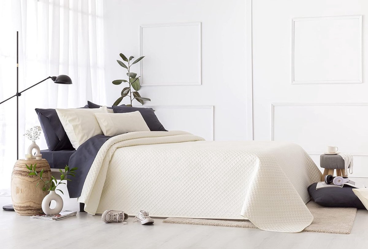 Fine Boutique Pique Sprei Lente Zomer Herfst Winter 100% Extra Zacht Microvezel Multifunctioneel Dekbedovertrek 140/150/160cm 250x260cm Beige
