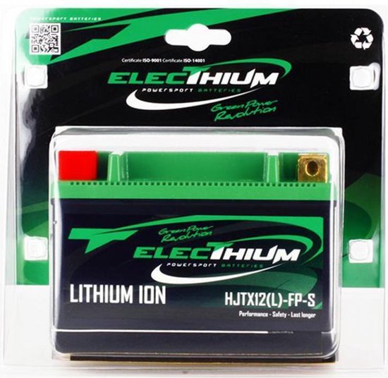 Batterie Lithium Electhium pour Moto Triumph 900 Bonneville T100 2017 à 2023 HJTX12(L)-FP-S / YTX12-BS / 12.8V 3Ah Neuf