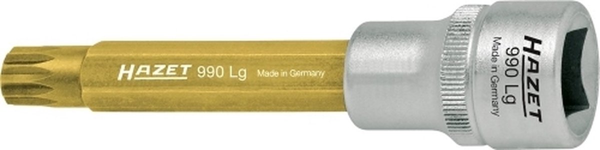HAZET Dopsleutelbit 990LG-8 · 1/2 inch (12,5 mm) vierkant hol · Binnenveeltandprofiel XZN · SW M8
