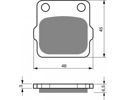 goud fren remblok voor motor yamaha 80 yz 1993 tot 2001 ard /e/f/lwf/lwg/g/lwh/h/lwj/j/lwk/k/lwl/lwm/m/lwn/n nieuw