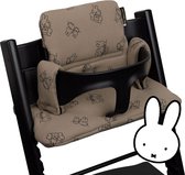Stoelverkleiner TrippTrapp Ukje - Nijntje - Geschikt voor Stokke Tripp Trapp Kussenset - Kinderstoel Verkleiner Kussen - Perfecte Pasvorm - Oeko-Tex katoen - Taupe Nijntje wafelstof