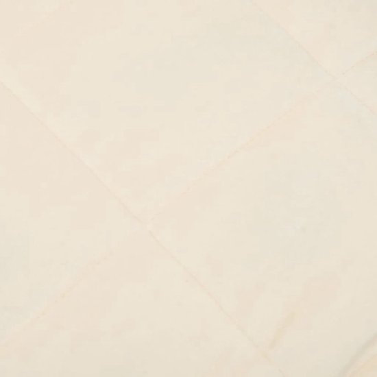 vidaXL Couverture lestée - Couvertures lestées - Couverture - Beddengoed - Couverture lestée 200x200 cm 9 kg Tissu Crème légère