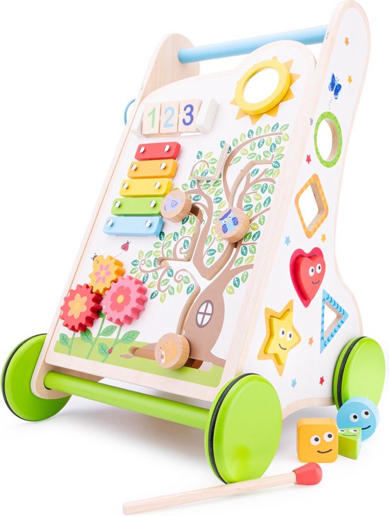 New Classic Toys Houten Activiteiten Duwwagen