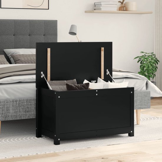 Opbergbox met deksel 60x40x51,5 cm bewerkt hout Opbergbox met deksel 60x40x51,5 cm bewerkt hout