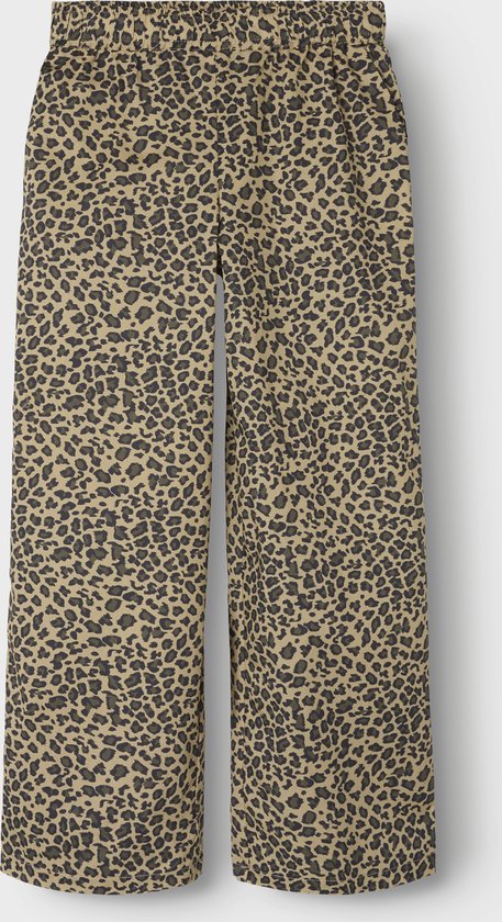 Wijde broek voor meisjes met luipaardprint.