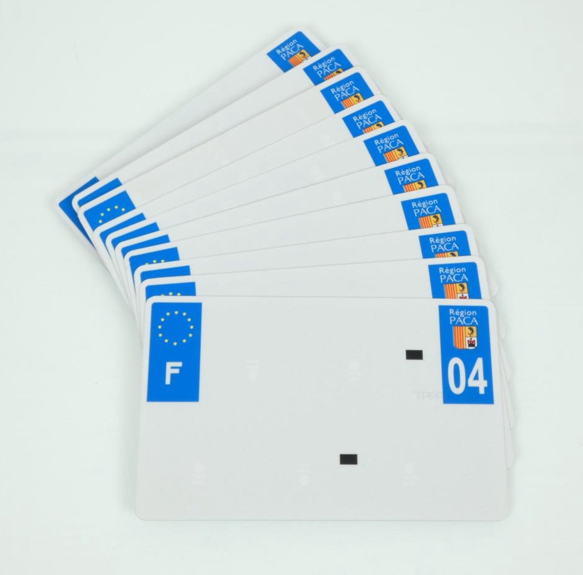 10 plaque immatriculation alu fond blanc dépt 04 210x130mm Tiflex pour moto Neuf