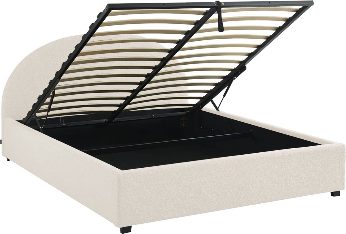 sweeek - Bed met lattenbodem en hoofdeinde, b216,5 x d174 x h102cm