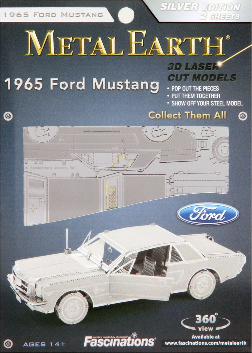 Metal Earth Modelbouw 3D Ford Mustang Coupe - Metaal — afbeelding 6