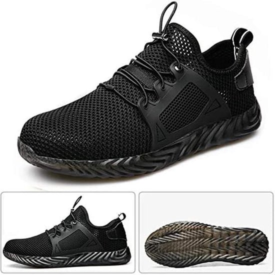 Vivva - Chaussures de travail - Chaussures de sécurité - Baskets pour femmes - Chaussures pour femmes - Respirantes - Embout Acier - Taille 44 - Zwart - REINFORCE